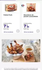 Catalogue Picard page 20: Volaille Française Manchons de poulet caramélisés €7,99, Pulled Pork €7,99