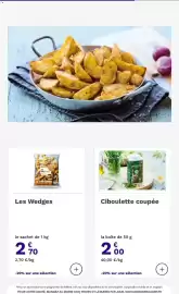 Catalogue Picard page 24: Les Wedges €2,70, Picard Ciboulette coupée €2,00