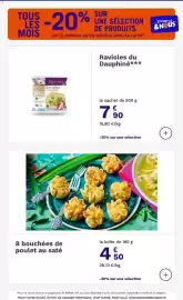 Catalogue Picard page 27: Royans Ravioles du Dauphiné €7,90, 8 bouchées de poulet au saté €4,50