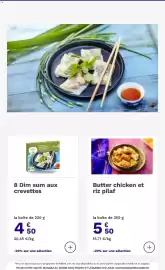 Catalogue Picard page 28: Picard 8 Dim sum aux crevettes €4,50, Butter chicken et riz pilaf €5,50