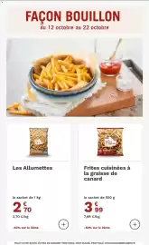 Catalogue Picard page 4: Recipes Frites cuisinées à la graisse de canard €3,99, Les Allumettes €2,70