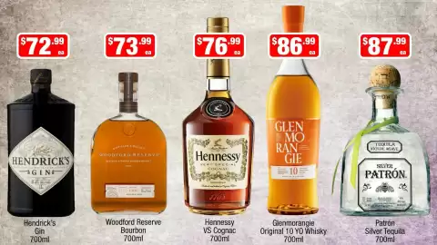 Liquor Stax catalogue week 41 Page 11: Hendrick's Gin €72,99, Hennessy VS Cognac €76,99