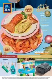 ALDI catalogue week 43 Page 1: ALDI Lobster Tails with Garlic Butter Glaze $3299 Time to Chine Festive catch Pages 2-3