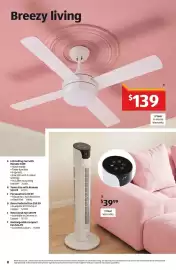 ALDI catalogue week 43 Page 8: LED Ceiling Fan with Remote €139,00, Tower Fan with Remote €39,99
