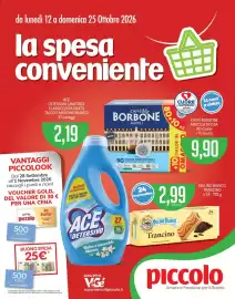 Volantino Supermercati Piccolo Pagina 1: da lunedì 12 a domenica 25 Ottobre 2026 la spesa conveniente ACE DETERSIVO