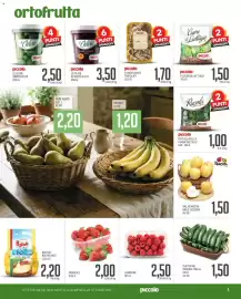 Volantino Supermercati Piccolo Pagina 9: Rucola della Piana del Sele IGP €1,00, Val Venosta mele golden €1,50