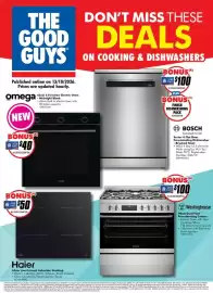 The Good Guys catalogue Page 1: = THE GOOD GUYS Published online on 13/10/2026. Prices are updated hourly. omega NEW BONUSA