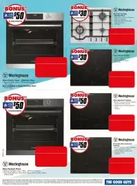 The Good Guys catalogue Page 3: Westinghouse 60cm Ceramic Cooktop €30,00, Westinghouse 60cm Gas Cooktop €30,00