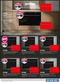 The Good Guys catalogue Page 5: BONUS Omega eGift Card $90 VIA ONLINE REDEMPTION omega 1. 90cm 5 Zone Induction Cooktop •
