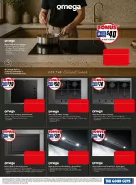 The Good Guys catalogue Page 6: Omega 52cm Undermount Rangehood - Matte Black €30,00, Omega 90cm Gas on Glass Cooktop €70,00