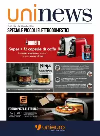 Volantino Unieuro Pagina 1: uninews N. 49 Dal 12 al 25 ottobre 2026 SPECIALE PICCOLI ELETTRODOMESTICI BIALETTI Super + 32