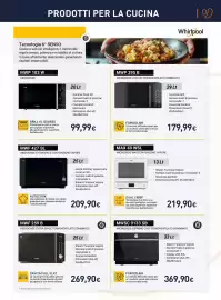 Volantino Unieuro Pagina 11: Microonde extra space termoventilato combinato MWF 259 B Whirlpool €269,90