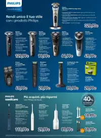 Volantino Unieuro Pagina 26: OneBlade Pro 360 Face + Body €89,99, Rifinitore 7 in 1 Serie 3000 Philips €29,99