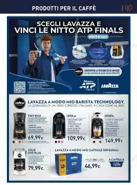 Volantino Unieuro Pagina 9: Tiny Eco Lavazza €69,99, Idola €109,99