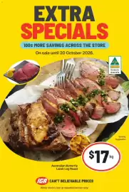 IGA catalogue week 42 Page 6: Australian Butterfly Lamb Leg Roast €17,00
