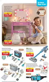 Aldi leaflet week 41 Page 11: Ferrex wooden role play bag €9,99, Wooden Vacuum Cleaner €12,99