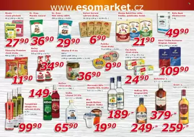 ESO MARKET leták Strana 6: Babiččina volba hladká, polohrubá, hrubá €2.190,00, Premium těstoviny různé druhy €1.190,00