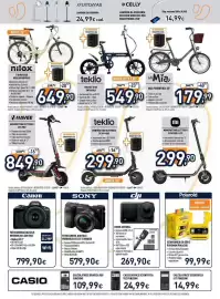 Volantino Unieuro Pagina 19: Teklio micro e-bike tm1a6slb €549,90, Osmo Action 4 €269,90