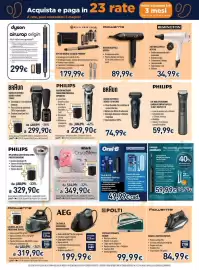 Volantino Unieuro Pagina 23: Philips Rasoio Wet&Dry Serie 19000 Prestige €229,90, Polti sistema stirante ve3020 €99,99