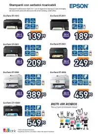 Volantino Unieuro Pagina 36: EcoTank ET-3956 €389,90, EcoTank ET-2951 €249,90
