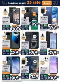 Volantino Unieuro Pagina 8: Vivo V70 FE 5G €499,90, Samsung Galaxy A57 Enterprise Edition 5G €379,90