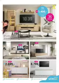Möbelix leták Strana 5: Milazzo obývací stěna €6.499,00, Alameda komoda pod televizi €2.199,00