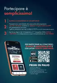 Volantino Deco Supermercati Pagina 3: Partecipare è semplicissimo! 1 SCARICA O AGGIORNA LA TUA APP DECÒ 2 3 Presenta la tua