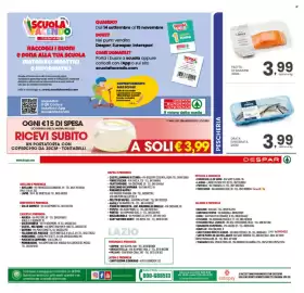 Volantino Despar settimana 42 Pagina 25: Orata eviscerata Lepore €3,99, Filetto di salmone Lepore €3,99