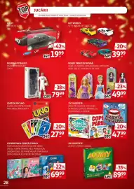 Catalog Auchan Pagină 28: Disney Princess Papusă €49,99, Uno cărți de joc €27,99