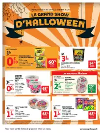 Catalogue Auchan | Halloween page 2: TÊTES BRÛLÉES HORROR MIX €3,93, Mini BN Biscuits goût chocolat €1,66