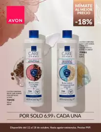 Catálogo AVON semana 42 Página 6: Care - loción corporal avon derma con acido, hialuronico & aceite de aron €6,99