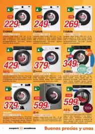Catálogo Expert Página 2: Electrolux lavadora c.f. ea2f6821cf €379,00, Bru lavadora c.f. els 10 1400 via €349,00