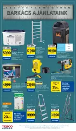 Tesco akciós újság hét 42 Oldal 26: Eurofarbe színes falfesték €4.999,00, Termo Elegant Lux csempés íves kandalló €99.990,00