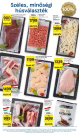 Tesco akciós újság hét 42 Oldal 3: Tesco marha darált hús €1.799,00, Goldenfood pecsenyekacsa levescsomag €999,00