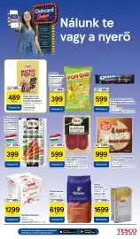 Tesco akciós újság hét 42 Oldal 5: Mogyi micro pop €489,00, Pick pickolino virsli sertéshúsból €399,00