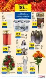 Tesco akciós újság hét 42 Oldal 9: Krizantémcsokor €1.889,00, Ikebana virágkompozíció €7.199,00