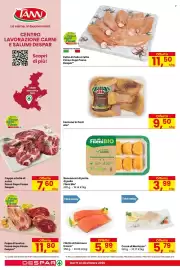 Volantino Despar Pagina 2: Faraona in Parti Aia* €9,50, Bocconcini di petto di pollo Fileni Bio* €3,99