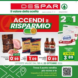 Volantino Despar Sicilia Pagina 20: Prosciutto cotto alta qualità fattoria renzini €0,99, Pasta di semola Poiatti €1,09