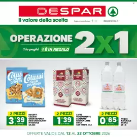 Volantino Despar Sicilia Pagina 1: Biscotti Colussi Gran Dispensa €3,39, Acqua naturale Panna €0,65