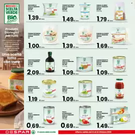 Volantino Despar Sicilia Pagina 16: Piselli Scelta Verde Bio €1,09, Piadine al farro scelta verde bio €1,39