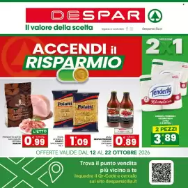 Volantino Despar Sicilia Pagina 20: Prosciutto cotto alta qualità fattoria renzini €0,99, Pasta di semola Poiatti €1,09