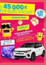 Catalogue E.Leclerc semaine 42 page 3: E 45 000 € REN BONS D'ACHAT AVEC LES PROMOS BUZZ! * E.Leclerc① 50€ des bons d'achat
