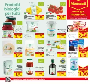 Volantino Eurospar Pagina 15: Pomodoro Ciliegino Despar Scelta Verde Bio, Logico €2,29, Limoni €1,49