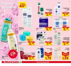 Volantino Eurospar Pagina 20: Deodoranti roll on e spray assortiti Nivea €1,99, Crema mani assortita Glysolid €2,29