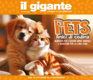 Volantino Il Gigante Pagina 1: il gigante www.ilgigante.net IPERMERCATI SUPERMERCATI PETS Amici di codina ALIMENTI PER I
