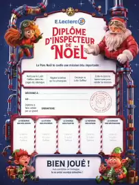 Catalogue E.Leclerc | Les jouets de Noël page 3: FHN JOYEUX NOEL E.Leclerc L DIPLÔME D'INSPECTEUR DE NOËL Le Père Noël te