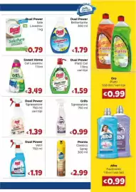 Volantino Le Bolle di Giù Giù Pagina 3: Dual Power Piatti Gel €1,59, Dual Power Sale Puro €0,79