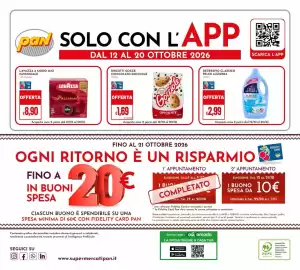 Volantino Pan Pagina 28: Biscotti gocce cioccolato gocci ole €1,69, Lavazza a modo mio passionale €8,90