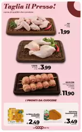 Volantino In Coop Pagina 9: Spinacine Grancroccanti AIA €3,49, Cosce di Pollo €3,99