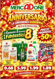 Volantino MercADone Pagina 1: Heineken birra €5,99, Chanteclair lavatrice marsiglia extra profumato €1,99